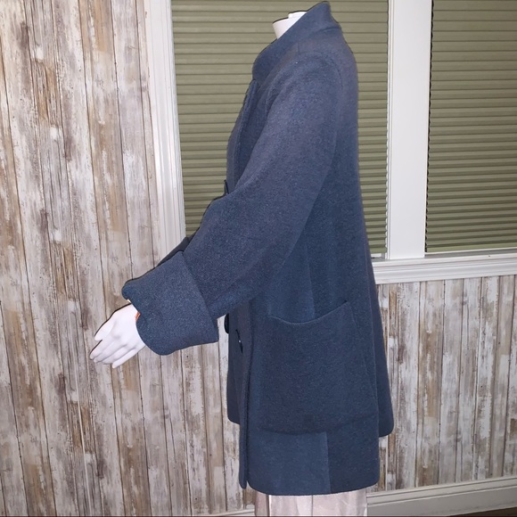 Vintage Blue Big Button/Orange lined An Ren New York Peacoat - Picture 2 of 11